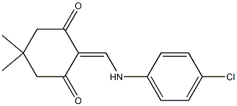 2-[(4-chloroanilino)methylene]-5,5-dimethyl-1,3-cyclohexanedione,,结构式