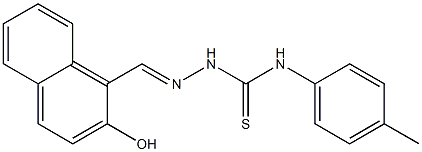 2-[(E)-(2-hydroxy-1-naphthyl)methylidene]-N-(4-methylphenyl)-1-hydrazinecarbothioamide,,结构式