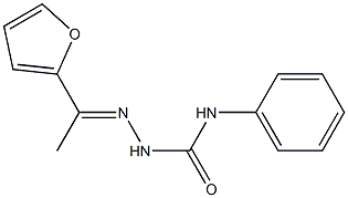 2-[(E)-1-(2-furyl)ethylidene]-N-phenyl-1-hydrazinecarboxamide Struktur