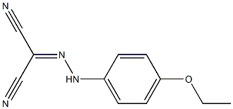 2-[2-(4-ethoxyphenyl)hydrazono]malononitrile 化学構造式