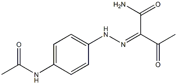 2-{(Z)-2-[4-(acetylamino)phenyl]hydrazono}-3-oxobutanamide Structure