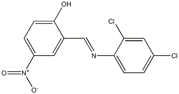 2-{[(2,4-dichlorophenyl)imino]methyl}-4-nitrophenol 化学構造式