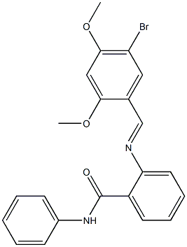 2-{[(E)-(5-bromo-2,4-dimethoxyphenyl)methylidene]amino}-N-phenylbenzamide Structure
