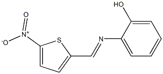 2-{[(E)-(5-nitro-2-thienyl)methylidene]amino}phenol Structure