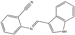 2-{[(E)-1H-indol-3-ylmethylidene]amino}benzonitrile Structure