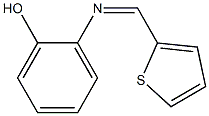 2-{[(Z)-2-thienylmethylidene]amino}phenol 化学構造式