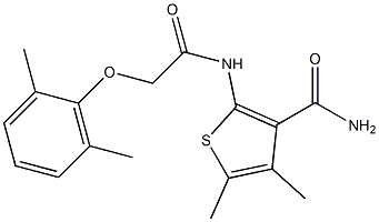2-{[2-(2,6-dimethylphenoxy)acetyl]amino}-4,5-dimethyl-3-thiophenecarboxamide|