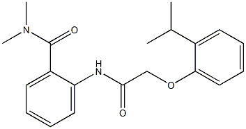 2-{[2-(2-isopropylphenoxy)acetyl]amino}-N,N-dimethylbenzamide 化学構造式