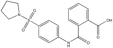 2-{[4-(1-pyrrolidinylsulfonyl)anilino]carbonyl}benzoic acid Structure