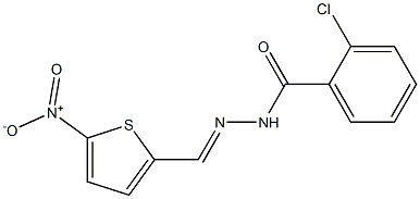 2-chloro-N'-[(E)-(5-nitro-2-thienyl)methylidene]benzohydrazide Structure
