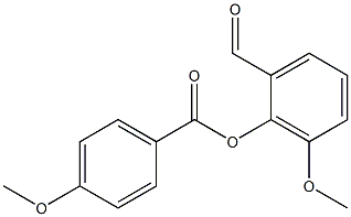 2-formyl-6-methoxyphenyl 4-methoxybenzoate Structure