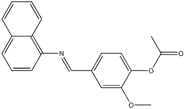 2-methoxy-4-[(1-naphthylimino)methyl]phenyl acetate,,结构式