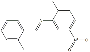 N-(2-methyl-5-nitrophenyl)-N-[(E)-(2-methylphenyl)methylidene]amine,,结构式