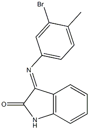 3-[(3-bromo-4-methylphenyl)imino]-1H-indol-2-one,,结构式