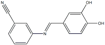 3-{[(E)-(3,4-dihydroxyphenyl)methylidene]amino}benzonitrile