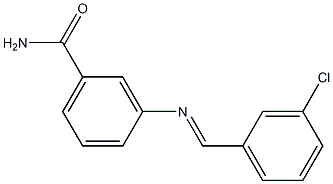 3-{[(E)-(3-chlorophenyl)methylidene]amino}benzamide