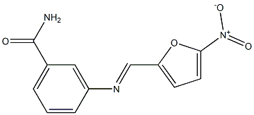 3-{[(E)-(5-nitro-2-furyl)methylidene]amino}benzamide Struktur