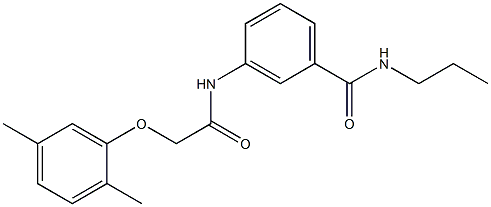 3-{[2-(2,5-dimethylphenoxy)acetyl]amino}-N-propylbenzamide Structure