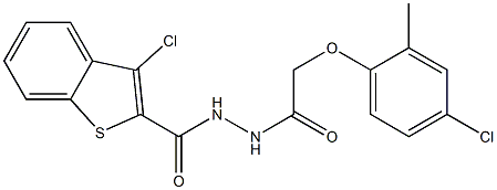 3-chloro-N'-[2-(4-chloro-2-methylphenoxy)acetyl]-1-benzothiophene-2-carbohydrazide