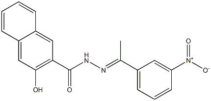 3-hydroxy-N'-[(E)-1-(3-nitrophenyl)ethylidene]-2-naphthohydrazide Structure