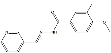 3-iodo-4-methoxy-N'-[(E)-3-pyridinylmethylidene]benzohydrazide Structure