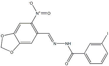 3-iodo-N'-[(E)-(6-nitro-1,3-benzodioxol-5-yl)methylidene]benzohydrazide|