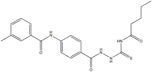 3-methyl-N-[4-({2-[(pentanoylamino)carbothioyl]hydrazino}carbonyl)phenyl]benzamide Structure