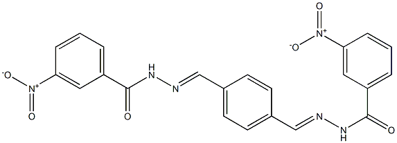 3-nitro-N'-[(E)-(4-{[(E)-2-(3-nitrobenzoyl)hydrazono]methyl}phenyl)methylidene]benzohydrazide