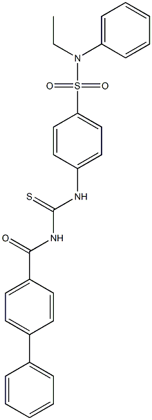 4-({[([1,1'-biphenyl]-4-ylcarbonyl)amino]carbothioyl}amino)-N-ethyl-N-phenylbenzenesulfonamide