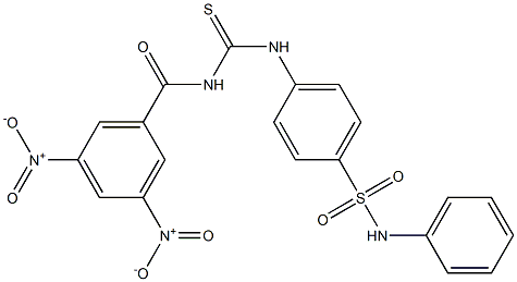 4-({[(3,5-dinitrobenzoyl)amino]carbothioyl}amino)-N-phenylbenzenesulfonamide