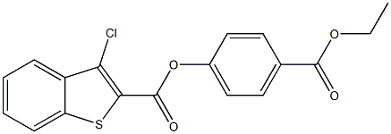 4-(ethoxycarbonyl)phenyl 3-chloro-1-benzothiophene-2-carboxylate Structure