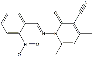 4,6-dimethyl-1-{[(E)-(2-nitrophenyl)methylidene]amino}-2-oxo-1,2-dihydro-3-pyridinecarbonitrile