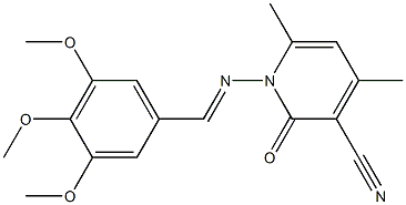 4,6-dimethyl-2-oxo-1-{[(E)-(3,4,5-trimethoxyphenyl)methylidene]amino}-1,2-dihydro-3-pyridinecarbonitrile|