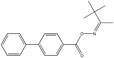 N-[([1,1'-biphenyl]-4-ylcarbonyl)oxy]-N-[(Z)-1,2,2-trimethylpropylidene]amine Structure