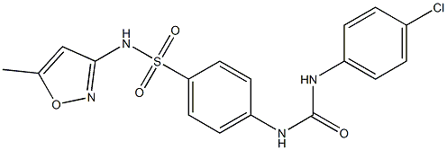 4-{[(4-chloroanilino)carbonyl]amino}-N-(5-methyl-3-isoxazolyl)benzenesulfonamide