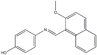 4-{[(E)-(2-methoxy-1-naphthyl)methylidene]amino}phenol Struktur