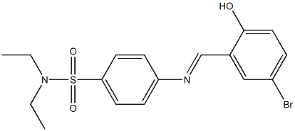 4-{[(E)-(5-bromo-2-hydroxyphenyl)methylidene]amino}-N,N-diethylbenzenesulfonamide