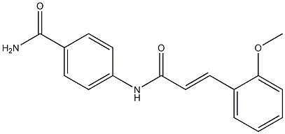 4-{[(E)-3-(2-methoxyphenyl)-2-propenoyl]amino}benzamide Struktur