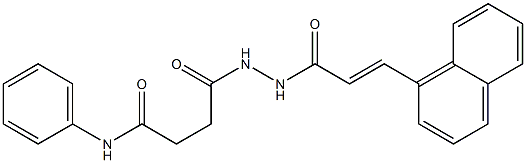 4-{2-[(E)-3-(1-naphthyl)-2-propenoyl]hydrazino}-4-oxo-N-phenylbutanamide,,结构式