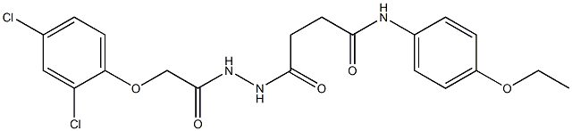 4-{2-[2-(2,4-dichlorophenoxy)acetyl]hydrazino}-N-(4-ethoxyphenyl)-4-oxobutanamide Struktur