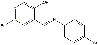 4-bromo-2-{[(4-bromophenyl)imino]methyl}phenol Structure