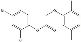 4-bromo-2-chlorophenyl 2-(2,5-dimethylphenoxy)acetate Structure