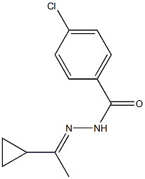 4-chloro-N'-[(E)-1-cyclopropylethylidene]benzohydrazide 结构式