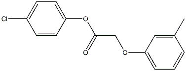 4-chlorophenyl 2-(3-methylphenoxy)acetate Struktur