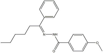 4-methoxy-N'-[(Z)-1-phenylhexylidene]benzohydrazide Structure