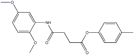 4-methylphenyl 4-(2,5-dimethoxyanilino)-4-oxobutanoate Struktur