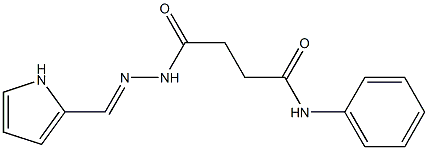 4-oxo-N-phenyl-4-{2-[(E)-1H-pyrrol-2-ylmethylidene]hydrazino}butanamide,,结构式