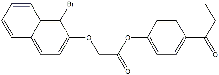 4-propionylphenyl 2-[(1-bromo-2-naphthyl)oxy]acetate Struktur