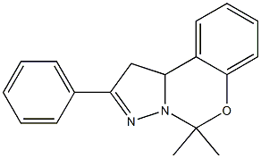 5,5-dimethyl-2-phenyl-1,10b-dihydropyrazolo[1,5-c][1,3]benzoxazine,,结构式