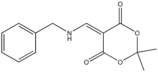 5-[(benzylamino)methylene]-2,2-dimethyl-1,3-dioxane-4,6-dione Structure